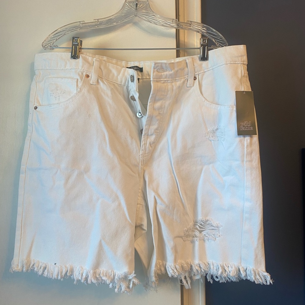 Wild Fable Destructed Bermuda Shorts NWT